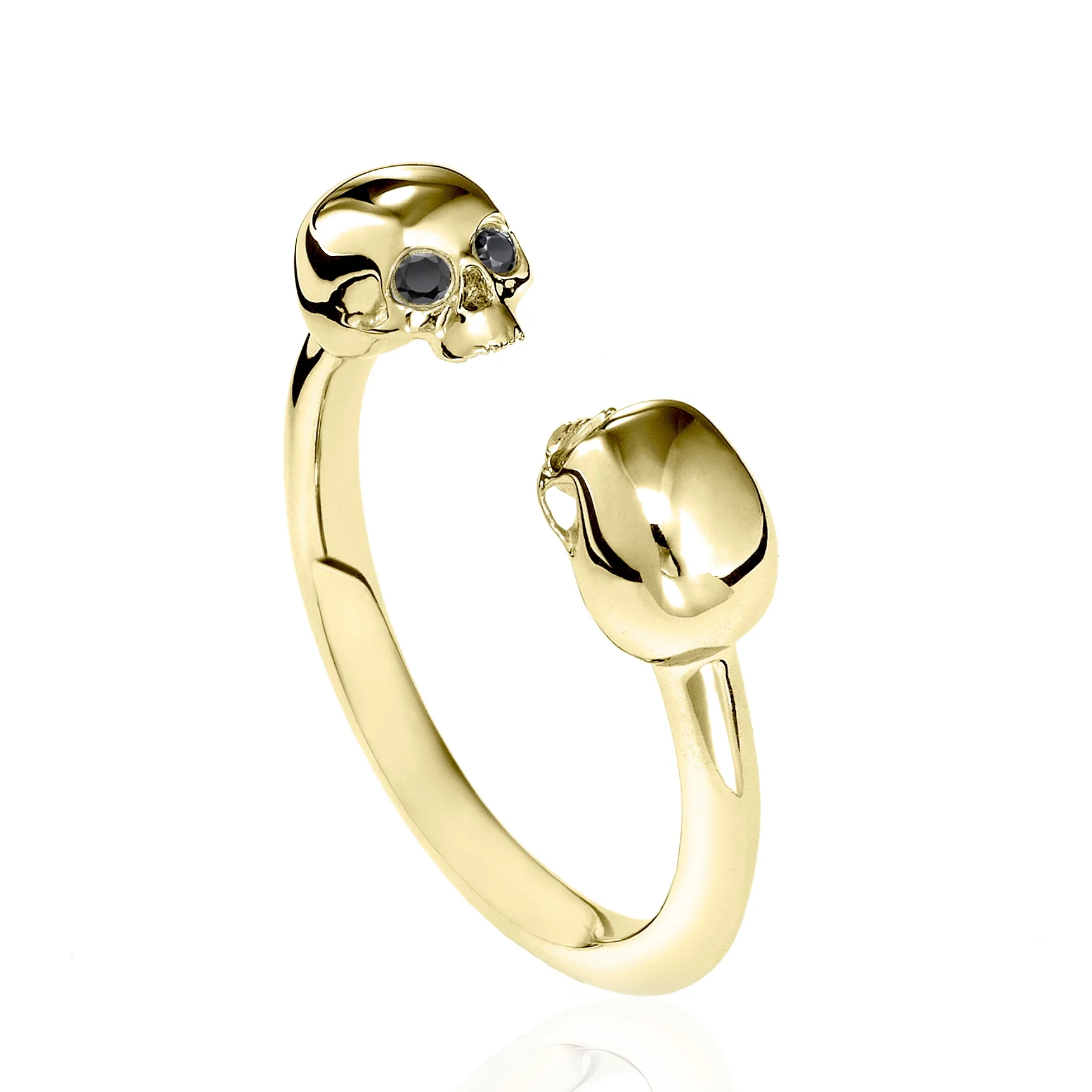Double Skull Black Diamond Ring — Iz&Co.